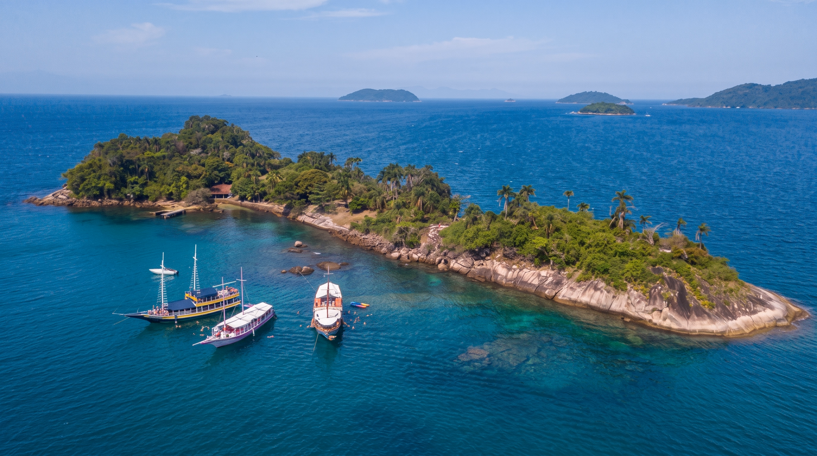 Ilha Comprida na BaÃ­a de Paraty